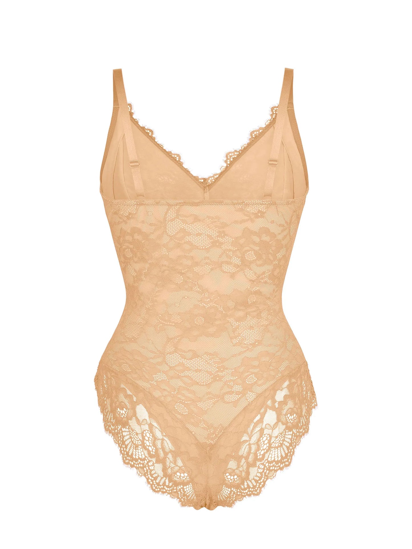 Feelingirl Lace V Neck Full Bodysuit