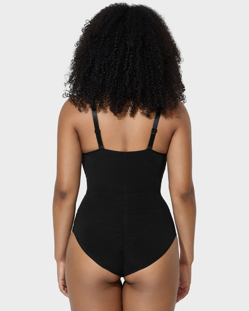 Criss-Cross Mesh Sculpting Bodysuit